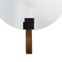 Ver imagem 3 de Espelho Decorativo com Gancho Alumínio Preto Retangular com Courino Caramelo 50 cm Redondo
