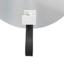 Ver imagem 3 de Espelho Decorativo com Gancho Alumínio Branco Retangular com Courino Preto 50 cm Redondo