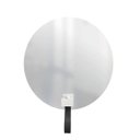 Ver imagem 1 de Espelho Decorativo com Gancho Alumínio Branco Retangular com Courino Preto 50 cm Redondo
