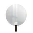 Ver imagem 1 de Espelho Decorativo com Gancho Alumínio Branco Retangular com Courino Rajado 50 cm Redondo
