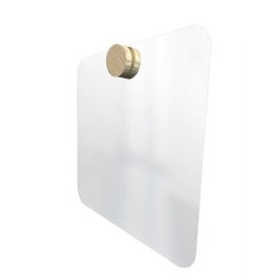 Espelho Decorativo Cantos com Gancho Pinus Redondo 50x50 cm - 3