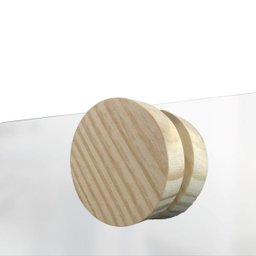 Espelho Decorativo Cantos com Gancho Pinus Redondo 50x50 cm - 2