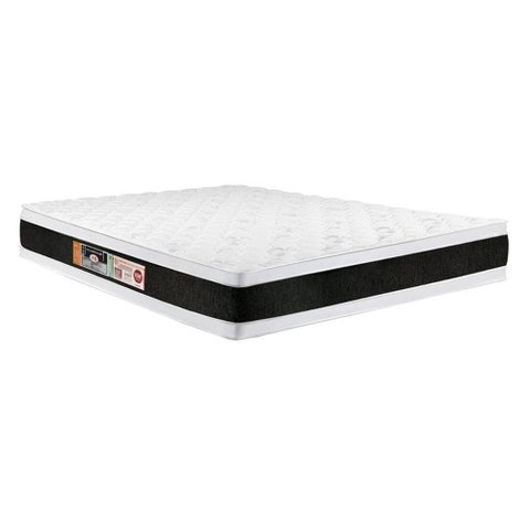Colchão Casal Espuma D45 Black White Pillow Double (138x188x27)