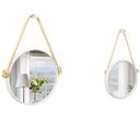 Ver imagem 1 de Kit Espelhos Adnet Branco de 30cm + 20 cm com Corda de Sisal Natural