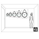 Ver imagem 2 de Kit Espelhos Adnet Corten de 30cm + 20 cm com corda de sisal natural