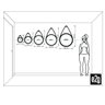 Kit Espelhos Adnet Corten de 30cm + 20 cm com corda de sisal natural - 2
