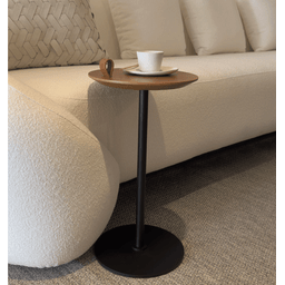 Mesa de Apoio Halter - Tampo Carvalho - Base Aço Carbono - Altura 55cm - 6