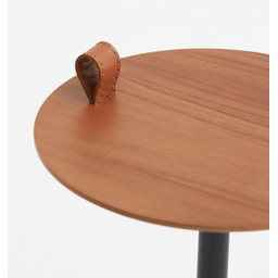 Mesa de Apoio Halter - Tampo Carvalho - Base Aço Carbono - Altura 55cm - 4