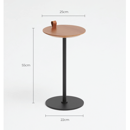 Mesa de Apoio Halter - Tampo Carvalho - Base Aço Carbono - Altura 55cm - 5