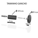 Ver imagem 2 de Pendurador Gancho Multiuso Salmão 3Cm