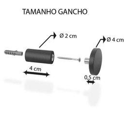 Pendurador Gancho Multiuso Salmão 4Cm - 2