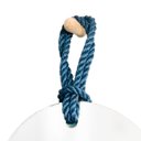 Ver imagem 4 de Espelho Decorativo Hole Alça Sisal Blue Oval 60x40 cm