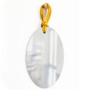 Ver imagem 1 de Espelho Decorativo Hole Alça Sisal Yellow Oval 60x40 cm