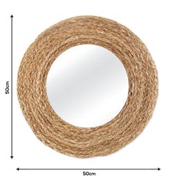 Espelho Decorativo Corda Taipa 50 cm Redondo - 4