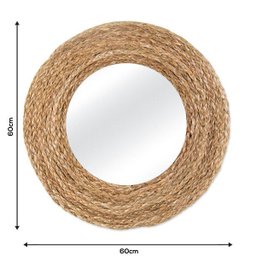 Espelho Decorativo Corda Taipa 50 cm Redondo - 7