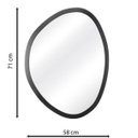 Ver imagem 5 de Espelho Decorativo Orgânico Preto 58x70 cm