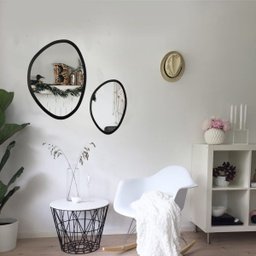 Espelho Decorativo Orgânico Preto 43x58 cm - 2