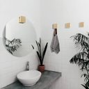 Ver imagem 2 de Espelho Decorativo com Gancho Pinus Quadrado 50 cm Redondo