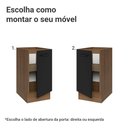 Ver imagem 4 de Balcão de Cozinha 40 cm 1 Porta (sem Tampo) Rustic/Preto Agata Madesa