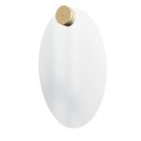 Ver imagem 1 de Espelho Decorativo Oval com Gancho Pinus Redondo 60x40 cm