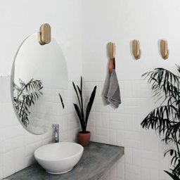Espelho Decorativo Oval com Gancho Pinus Oblongo 60x40 cm - 2