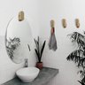 Espelho Decorativo Oval com Gancho Pinus Oblongo 60x40 cm - 2