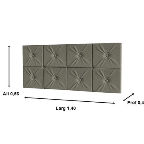 Painel Cama Box Prime Casal 1,40 Ferrari Cor Cinza Comprar