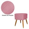 Kit Poltrona Decorativa Marcela Mais Puff Isabela Pés Palito Suede Rosa - DS Estofados - 5
