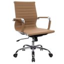 Ver imagem 2 de Conjunto com 5 Cadeiras Diretor Boston Giratória Regulagem de Altura A Gás Esteirinha Caramelo