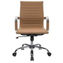 Ver imagem 5 de Conjunto com 5 Cadeiras Diretor Boston Giratória Regulagem de Altura A Gás Esteirinha Caramelo