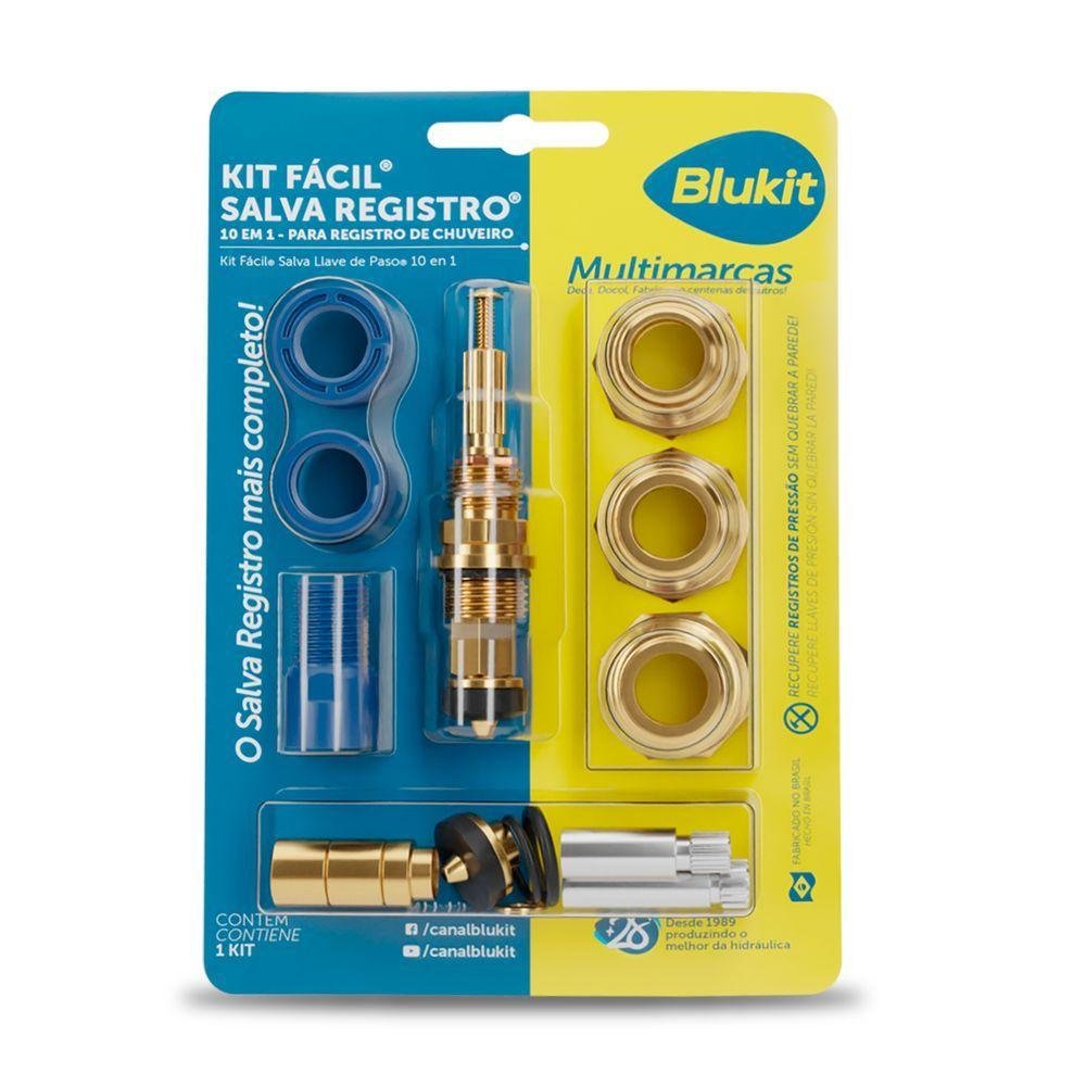 Kit Fácil Blukit Salva Registro de Pressão 10 em 1