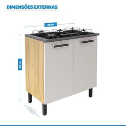 Balcão Para Cooktop 5 Bocas Itatiaia Jazz Com 2 Portas - 2