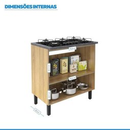 Balcão Para Cooktop 5 Bocas Itatiaia Jazz Com 2 Portas - 3