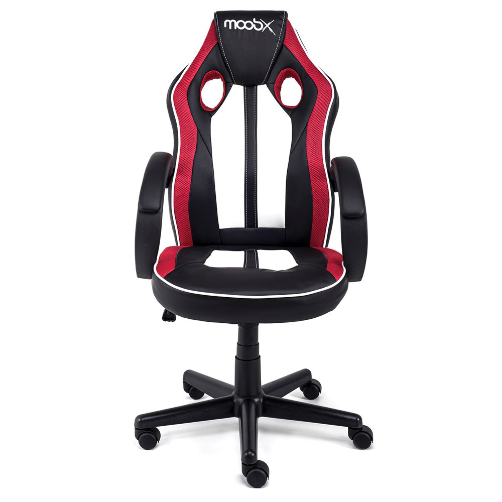 Mesa Gamer xp Preto + Cadeira Gamer Royale Preto Branco e Vermelho - 6