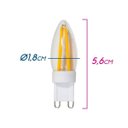 Ver imagem 2 de Lâmpada Filamento Led G9 110V Profissional Tipo Vela St1713