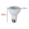 Spot Ecco Quadrado Embutir + LED Par20 Branco Frio St1840 - 4