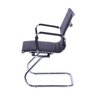 Conjunto com 2 Cadeiras Executivas Boston Base Fixa Esteirinha Preto - 4