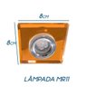 Kit 2x Spot Quadrado Espelho Âmbar Embutir + LED Mr11 4W Branco Frio St1859 - 2