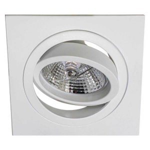 Kit 6x Spot Ecco Quadrado Rente Embutir Gu10 + LED Ar70 St1842