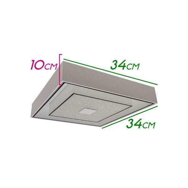 Plafon Zeus Branco LED 12W 34cm com Cristais St1737 - 2