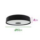 Ver imagem 2 de Plafon Zeus Preto LED 40W 50cm com Cristal St1739