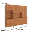 Ver imagem 7 de Kit Cozinha Compacta 260cm 12 Portas e 3 Gavetas Pulse Lukaliam Móveis