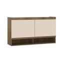 Ver imagem 1 de Armário Aéreo Maleiro Modulado 2 Pts 145cm Veneza Luciane Mó Avelã Pf/arenas Pf