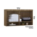 Ver imagem 3 de Armário Aéreo Maleiro Modulado 2 Pts 145cm Veneza Luciane Mó Avelã Pf/arenas Pf