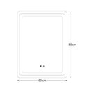 Ver imagem 3 de Espelho Catarina Retangular 60x80 com Led e Desembaçador - Fabribam Único