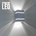 Ver imagem 2 de kit 12x Arandela Branca + LED 5W 6000K 110V luminária Externa Parede Muro 2 Focos Frisos Fachos St32