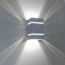 Ver imagem 1 de kit 12x Arandela Branca + LED 5W 6000K 110V luminária Externa Parede Muro 2 Focos Frisos Fachos St32