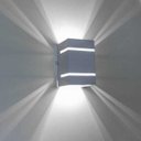 Ver imagem 1 de kit 20x Arandela Preta + LED 5W 6000K luminária Externa Parede Muro 2 Focos Frisos Fachos St327