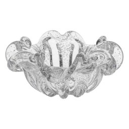 Vaso Fruteira de Vidro Murano Transparente 21x10cm St1693 - 1