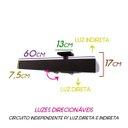 Ver imagem 2 de Plafon Moom 60x60cm Preto para 4 Dicróica e 4xe27 St1601
